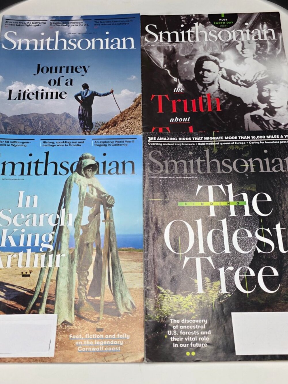 Lot of 4 Smithsonian Magazine Apr&Jun 2021 Jan/Feb & Sep 2022 Science History